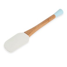 LuigiFerrero Norsk不沾鍋竹柄窄面矽膠刮刀 27cm, 象牙灰, 1支