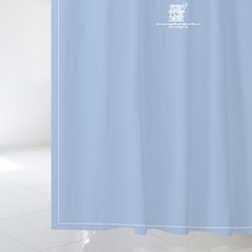 Design Soopul 愛情訊息浴簾 06 L 1800 x 1880 mm + 塑膠掛勾 + 白色浴簾桿 套組, 1套