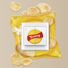 소유공간 개성 넘치는 음식테마 보호 커버 S261-0159FR 3p, 감자칩