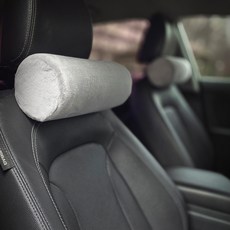 brov 柔軟車用記憶棉頸枕, 灰色, 2個