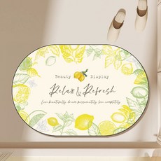 BEAUTY DISPLAY 美得像專櫃 軟珪藻土地墊, 檸檬, 2個