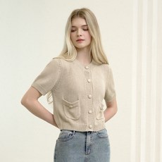 와르 여성용 포켓 니트 가디건