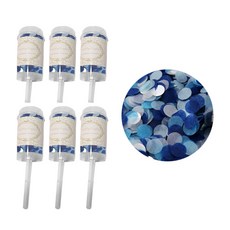 블럭마트 웨딩용품 색종이 푸시 튜브 꽃가루, 6개, TYPE2