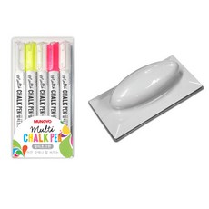 MUNGYO 多功能3色粉筆5支 x 2組 + 多功能板擦, 混色, 1組