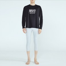 솔레일 남성용 서프 웨이브 루즈핏 긴팔 스윔 래쉬가드 상의