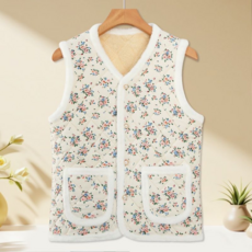 女神復古感性奶奶風刷毛背心 YSFG77