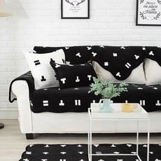 符號圖案法蘭絨防滑沙發墊