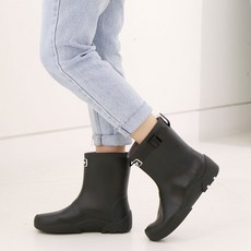 Shubel 女款防滑扣環中筒Wonderful雨靴