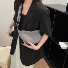 Elsso 半月形輕量迷你斜背包, 灰色