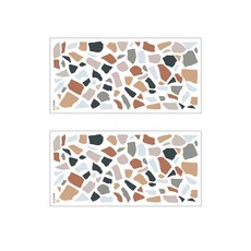 아티홈 대리석 여러 빛깔 벽 스티커 2p, 브라운
