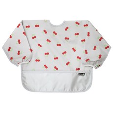 플리에 배색 방수 긴팔턱받이, 08그레이체리, 1개, 1매