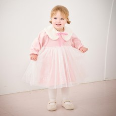 mollimelli New Kids On 公主領套裝紗絨刷毛連身裙