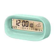 SUNORO 日式透明夜光電子鬧鐘, 綠色