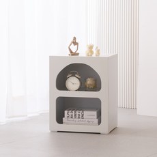 JD FURNITURE 韓國製造 莫迪 390 多用途收納邊桌 L(390 x 315 x 510 mm), 白色, 1個