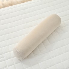 아이닉스 벨라 밍크극세사 원형 바디필로우커버 솜포함, 베이지
