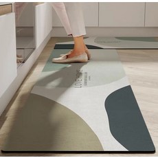 Sol Living 北歐風防滑可水洗珪藻土吸水廚房腳踏墊, 波浪紋