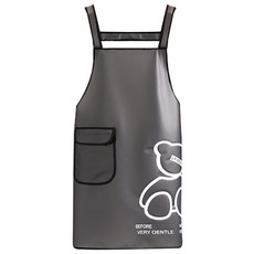 DADA TPU帆布美術廚房透明圍裙, 黑色