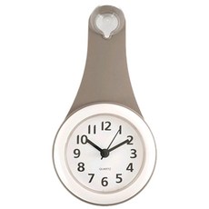 開啟 水滴造型防水浴室時鐘 (含電池), 摩卡