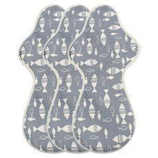 Weezly 布衛生棉 迷彩灰, 夜用, 1入, 3個