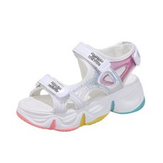 Star 女性多彩夏季休閒涼鞋, 白色, 240