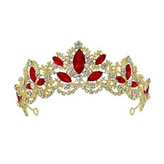 LUNA GLAM 自助婚紗 冰雪奇緣公主皇冠 H183, 金紅色, 1個