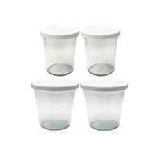 WECK 玻璃香料罐 160ml No.760 2入+蓋子 2入+290ml No.900 2入+蓋子 2入, 1套