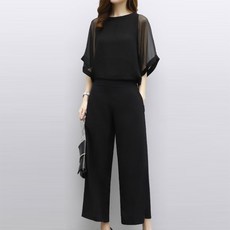 Raratina 女款Dionmi透視七分兩件式套裝