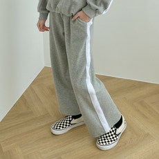 Jenny Kids 女童寬版撞色線條寬褲