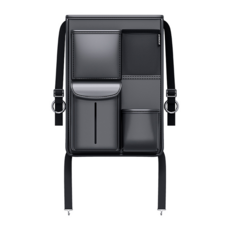 ANTIAN 車載雙面置物收納袋, 黑色, 1個