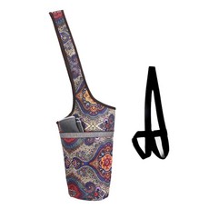 民族帆布瑜伽墊包+背帶套組, 4型