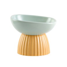 寵物陶瓷餐具兩色, 1個, 綠色