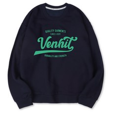 VENHIT 學院風Logo寬鬆棉質雙面布大尺碼大學T