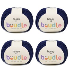 Knitt 蜂蜜柔順編織線 45g 4入, 18 海軍藍