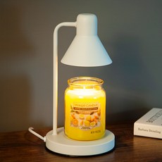 YANKee CANDLe Home Inspiration 大罐香氛蠟燭 + The Sweet Mono 旋鈕式融蠟燈 + 燈泡 2入組, 柑橘香料, 白色(融蠟燈)