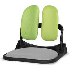 正確姿勢雙折疊網布和室椅 DF-520, 灰色(坐墊), 綠色(椅背)