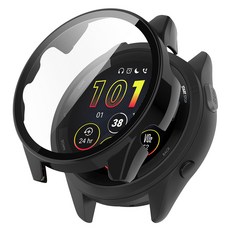 SPACE SHIELD Garmin Forerunner 165 相容多合一保護殼, 黑色