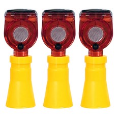 太陽能三角錐用頻閃危險警示燈, 3個