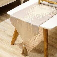 奢華下午茶餐桌桌旗, 灰色, 34 x 210 厘米