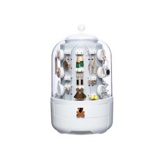 부스마켓 럭셔리 대용량 스탠드 액세서리 보관함, 1개, 화이트