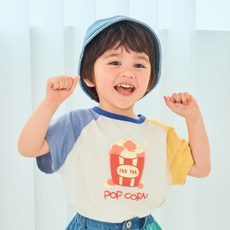 First Blue 兒童透氣發泡爆米花T恤