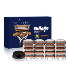 Gillette 吉列 16 個 Proglide 電動刮鬍刀刀片 + 1 個刮鬍刀支架, 16入, 1組