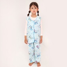 프리미에팜 아동용 산리오캐릭터즈 시나모롤 달콤 스판 수면 조끼 파자마 상하의 세트