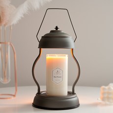 the Sweet 復古造型加熱燭燈+蠟燭 L號+燈泡組 2入, 古銅色(燭燈)