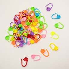 Yarna 大容量 新手入門用 便攜彩色記號扣 100入, 1個, 隨機出貨