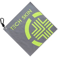 TECH SKIN 經典磁吸高爾夫毛巾, 1個, 深灰色 螢光綠