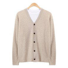 Raymon 男款 Muzi 浣熊毛V領羊毛開襟衫