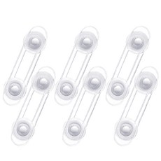 AHOYE 多功能兒童安全鎖/抽屜鎖/安全扣/寶寶防護 附3M黏膠, 透明色, 6個