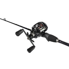 해동 배틀 V3 베이트릴 좌핸들 + 초보자용 배스낚시대 세트 C662ML, 퍼플(낚시대), 블랙 + 실버 + 레드(베이트릴)