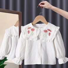 Arbe女童款Jini刺繡雪紡衫