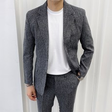 Ador Classic男款簡約暈染格紋婚禮休閒夾克